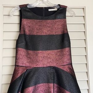 Alice + Olivia Foss Cutout mini dress, Berry/Black